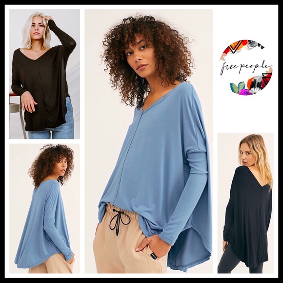 FREE PEOPLE BOHO FLOWY TUNIC TOP SLOUCHY TEE A3C - Picture 8 of 15